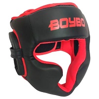 Шлем BoyBo Simple тренировочный, BH80, найлекс, черно-красный - изображение 4