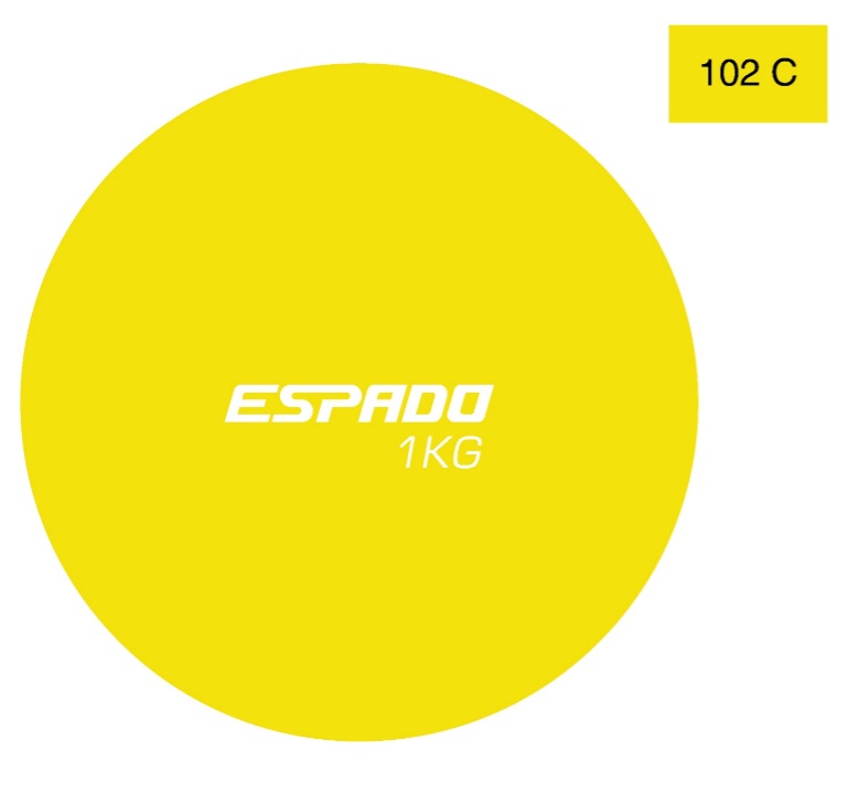 Медбол ESPADO 1 кг ES-001, желтый - изображение 2