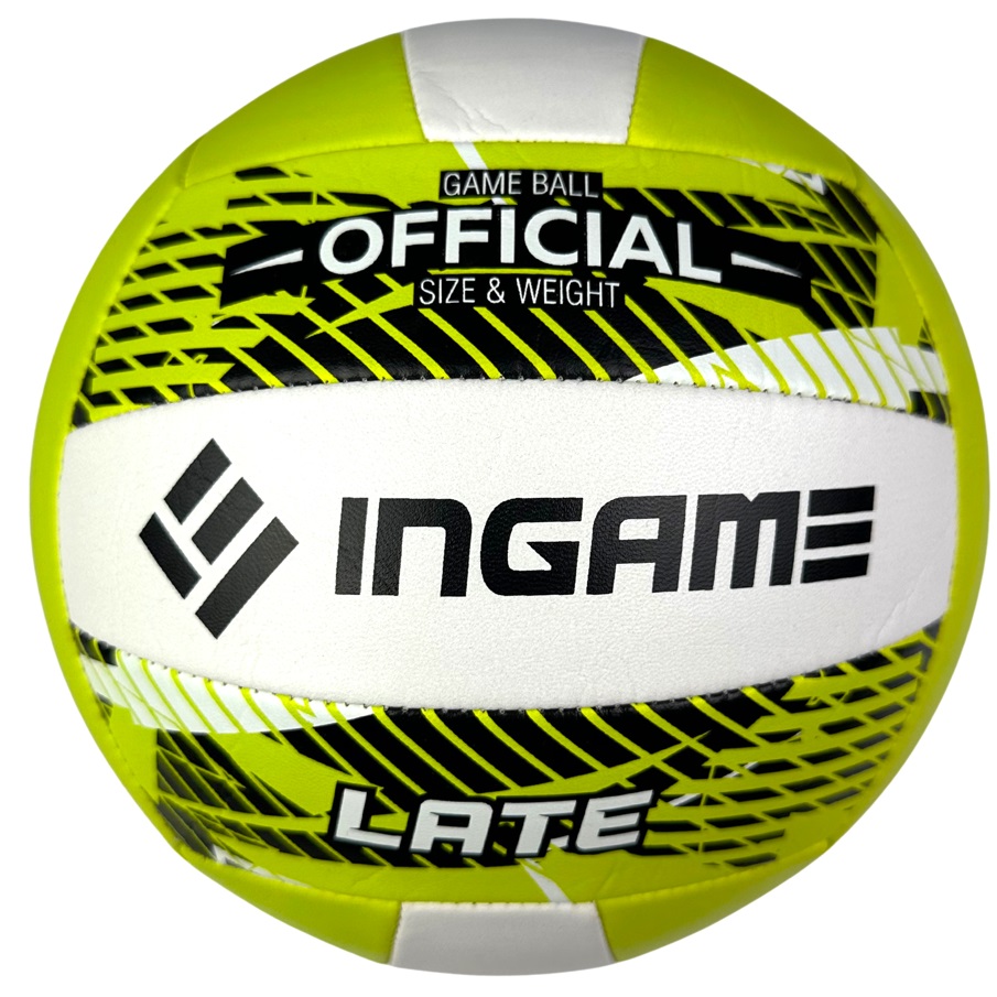 Мяч волейбольный INGAME ЛЭЙТ/LATE бело-салатовый INGL-105 - изображение 1