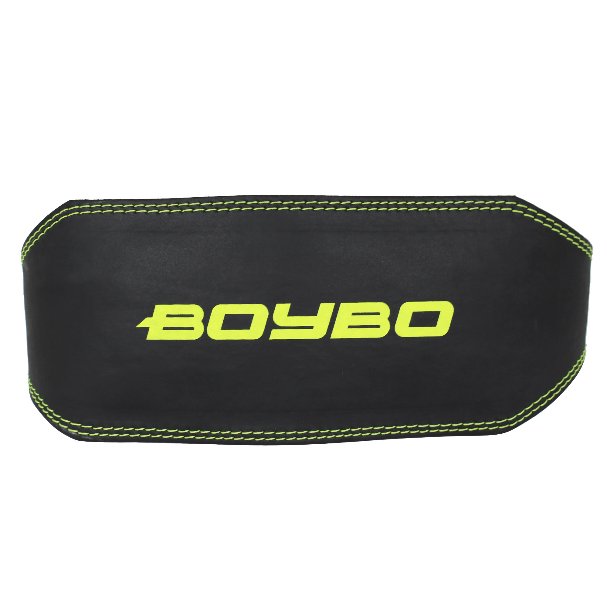 Пояс тяжелоатлетический BoyBo Премиум/Premium, BBW650, кожа, черно-зеленый - изображение 3