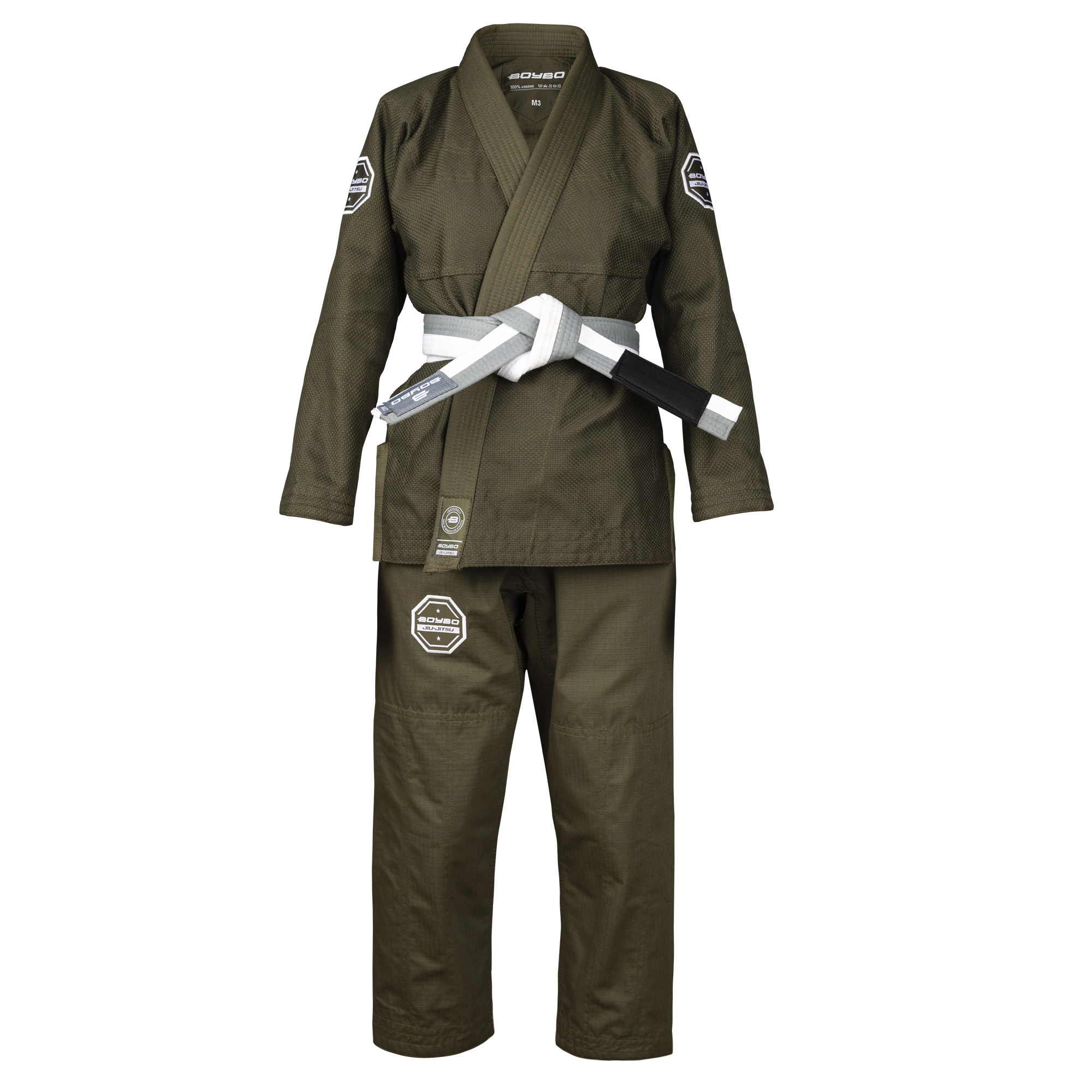 Кимоно для джиу джитсу (БЖЖ/BJJ) BoyBo (BBJJ24-K), детское, хаки - изображение 1
