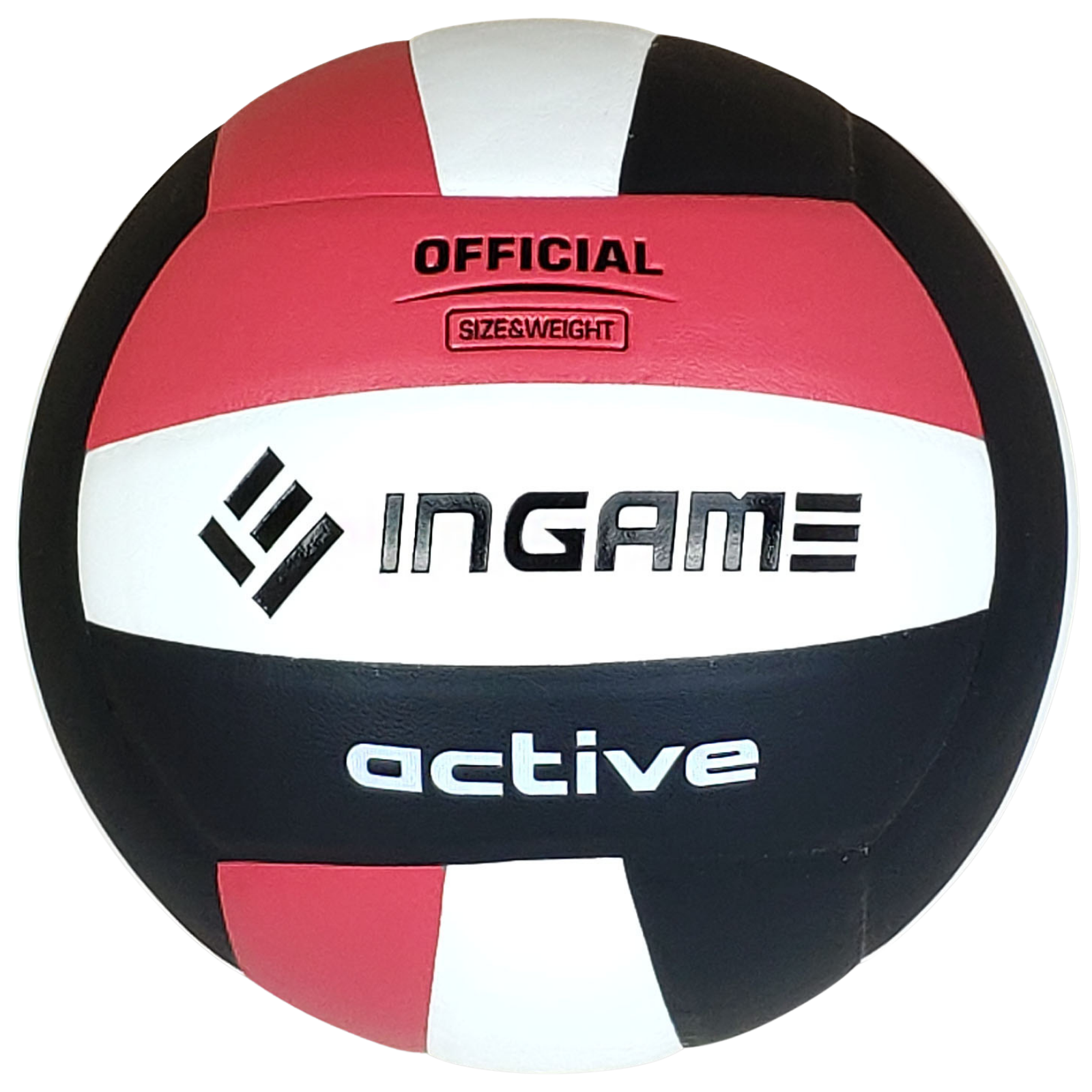 Мяч волейбольный INGAME АКТИВ/ACTIVE черно-бело-красно IVB-101 - изображение 1