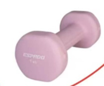 Гантель неопреновая Espado ES1121PK, розовый - изображение 1