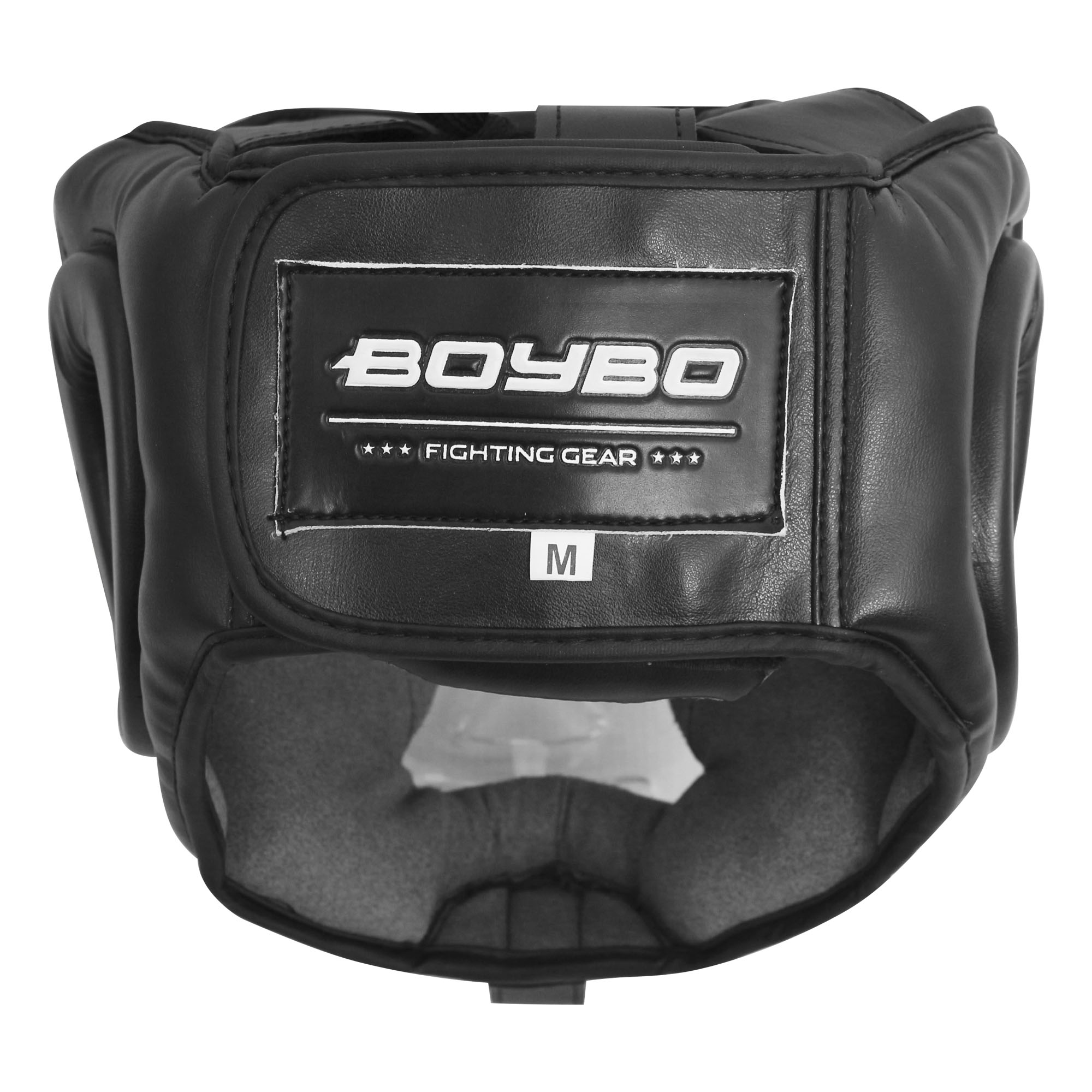 Шлем с пластиковым забралом BoyBo иск.кожа (BP2006), черный - изображение 3