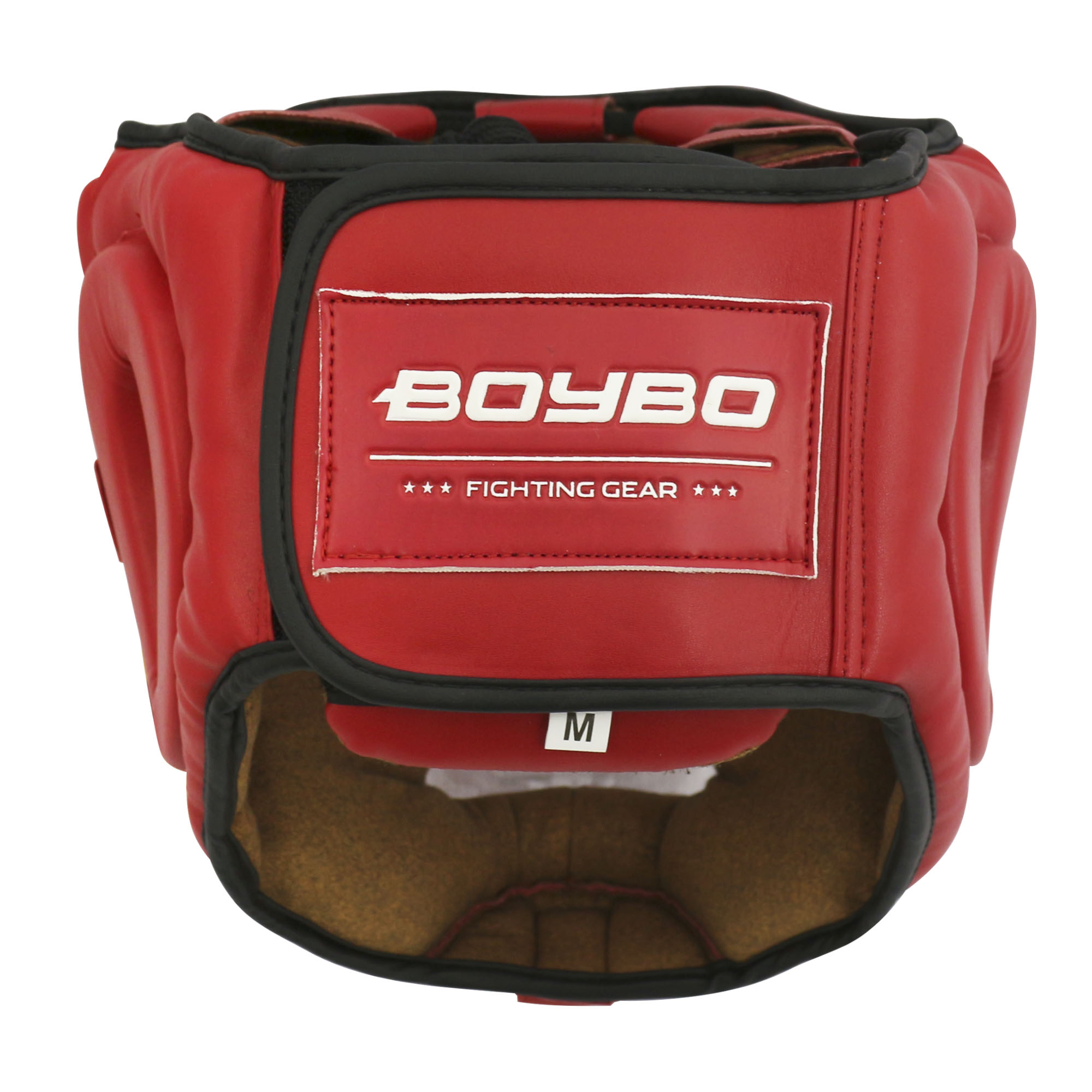 Шлем с пластиковым забралом BoyBo иск.кожа (BP2006), красный - изображение 3