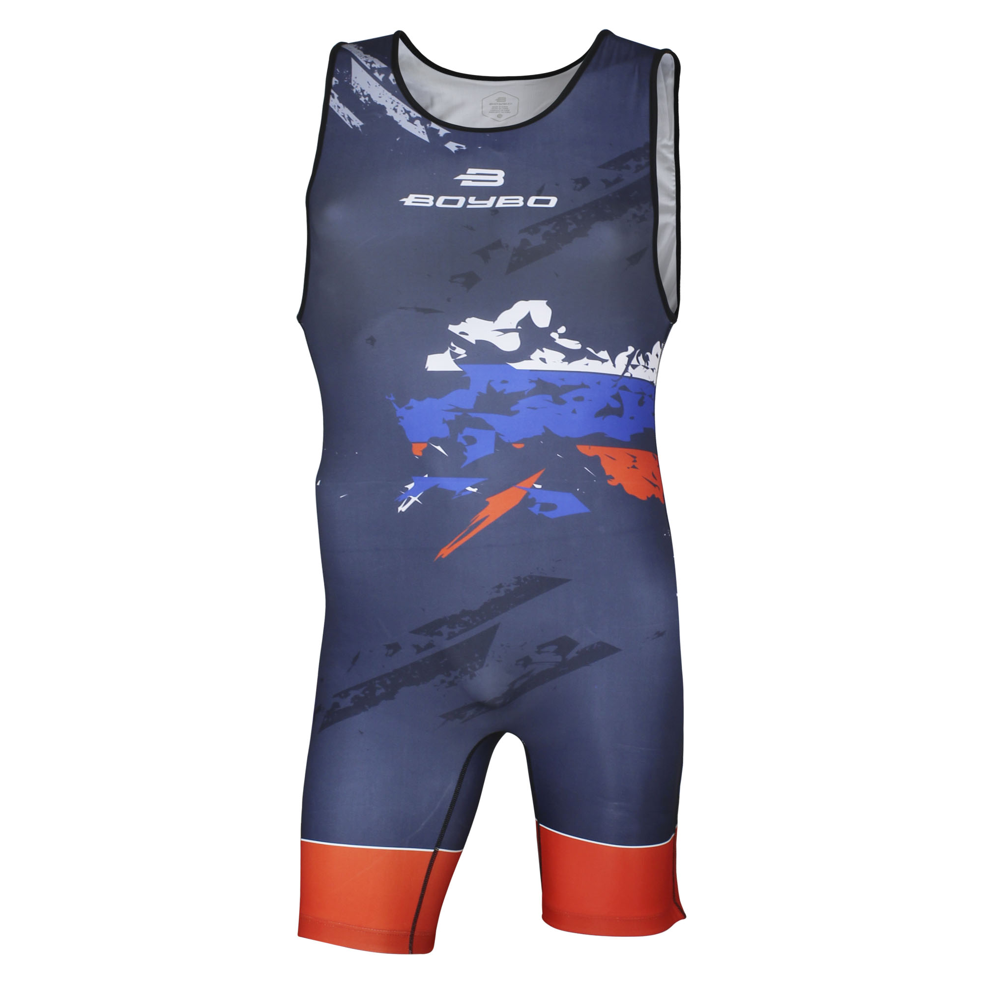 Трико борцовское BoyBo Флаг/Flag одностороннее BT15, Черный - изображение 1