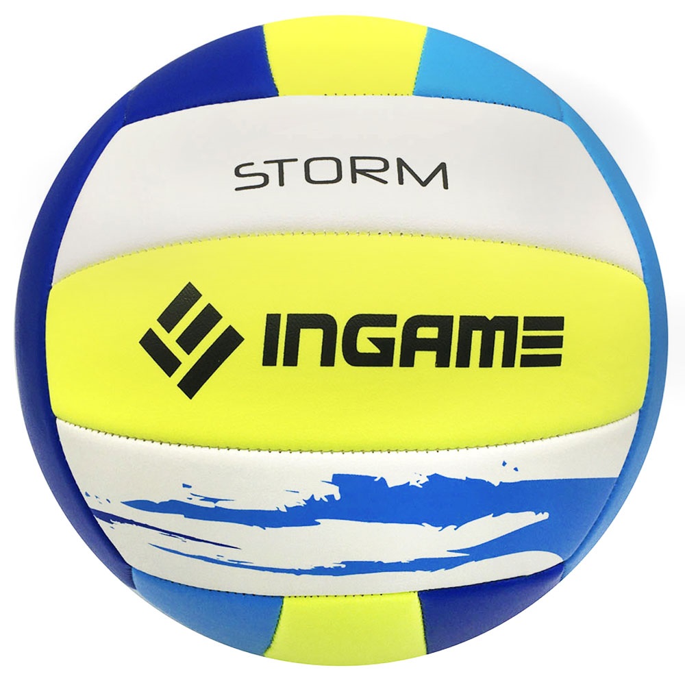 Мяч волейбольный INGAME ШТОРМ/STORM бело-желто-синий - изображение 1