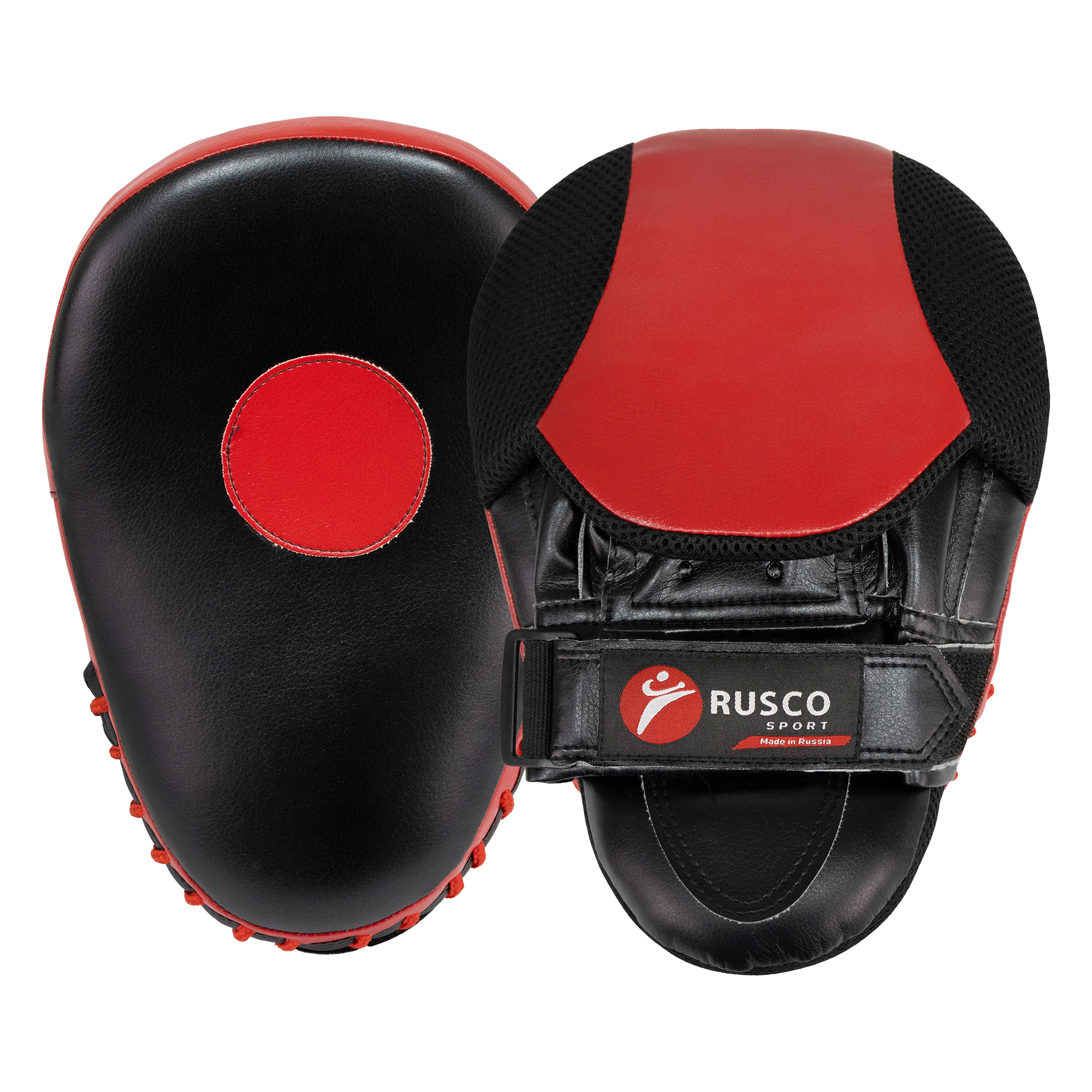 Лапы Rusco Sport изогнутые с карманом черно-красные