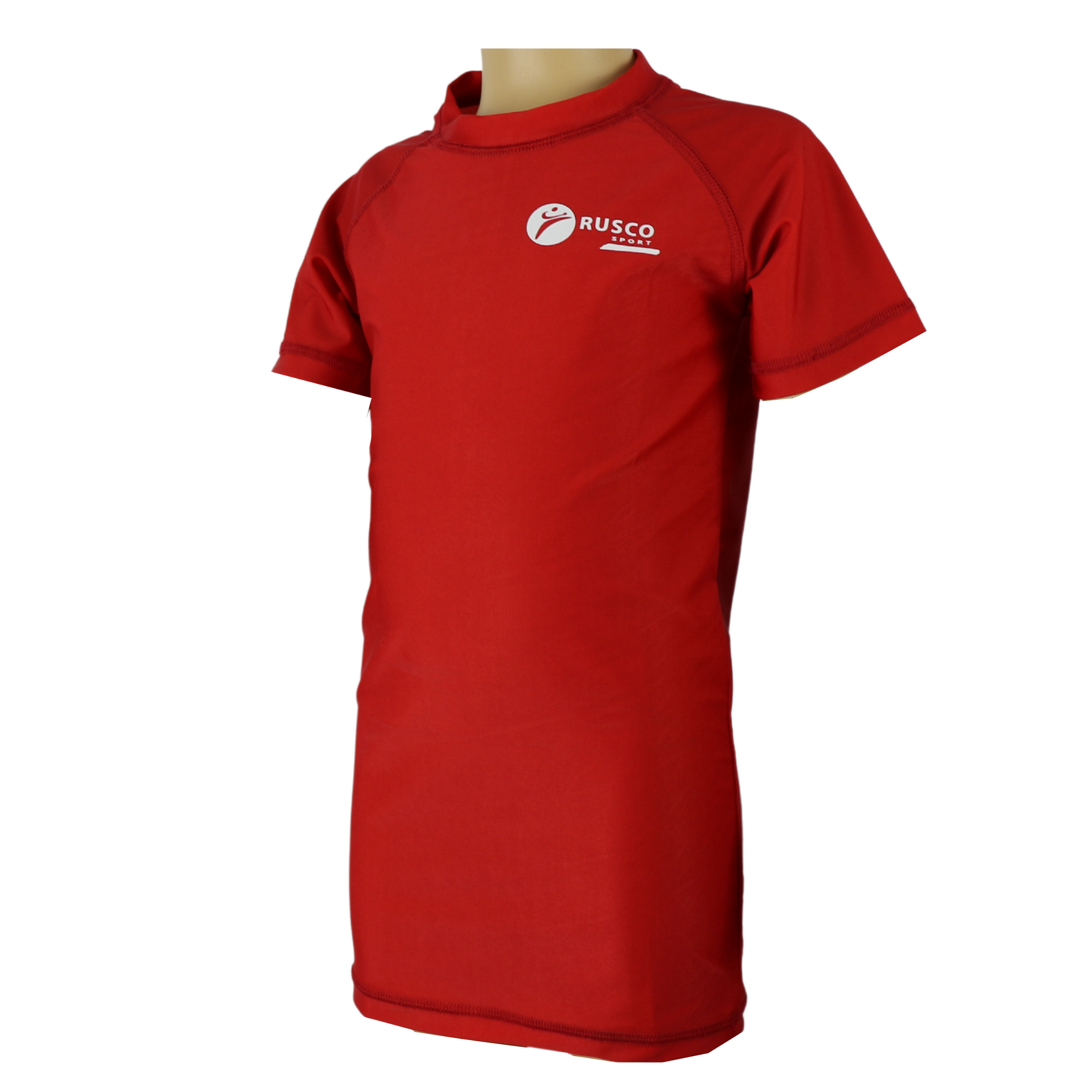 Футболка компрес.(Рашгард) Rusco Sport КРАСНЫЙ/RED Короткий рукав, детский - изображение 1