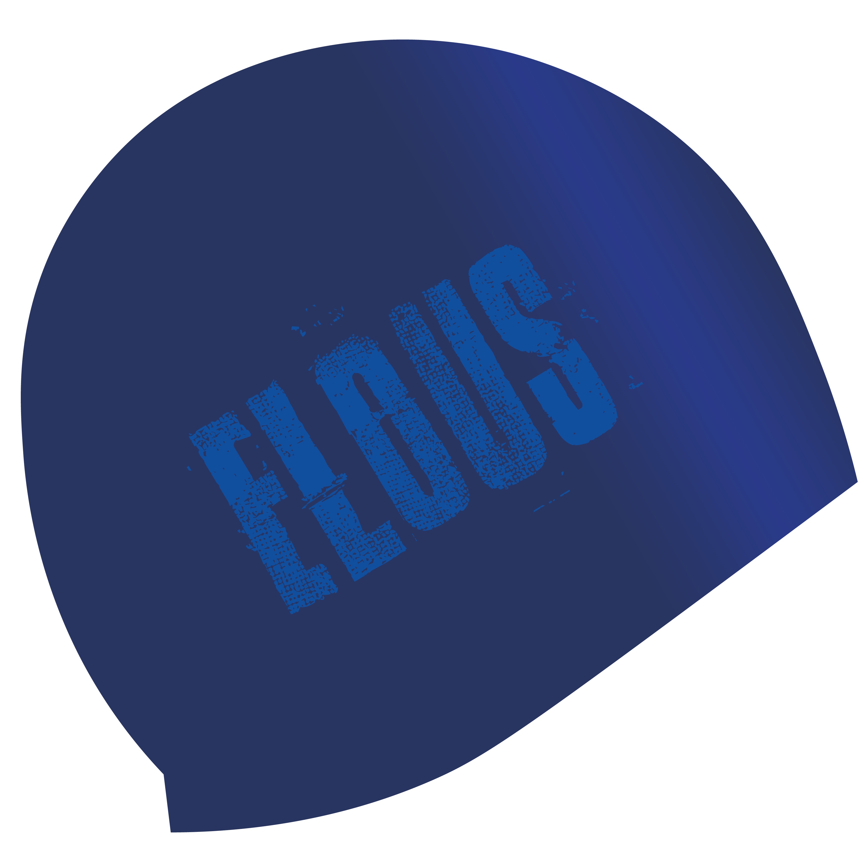 Шапочка для плавания Elous BIG Stamp EL0011, силиконовая, синий - изображение 2