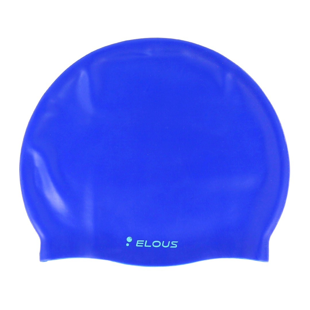 Шапочка для плавания Elous BIG EL001, силиконовая, синяя - изображение 2