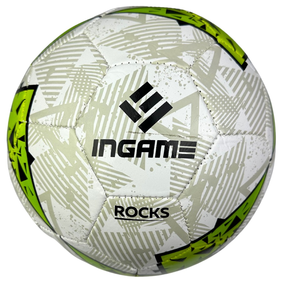 Мяч футбольный INGAME РОКС/ROCKS, зеленый IFB-135 - изображение 1