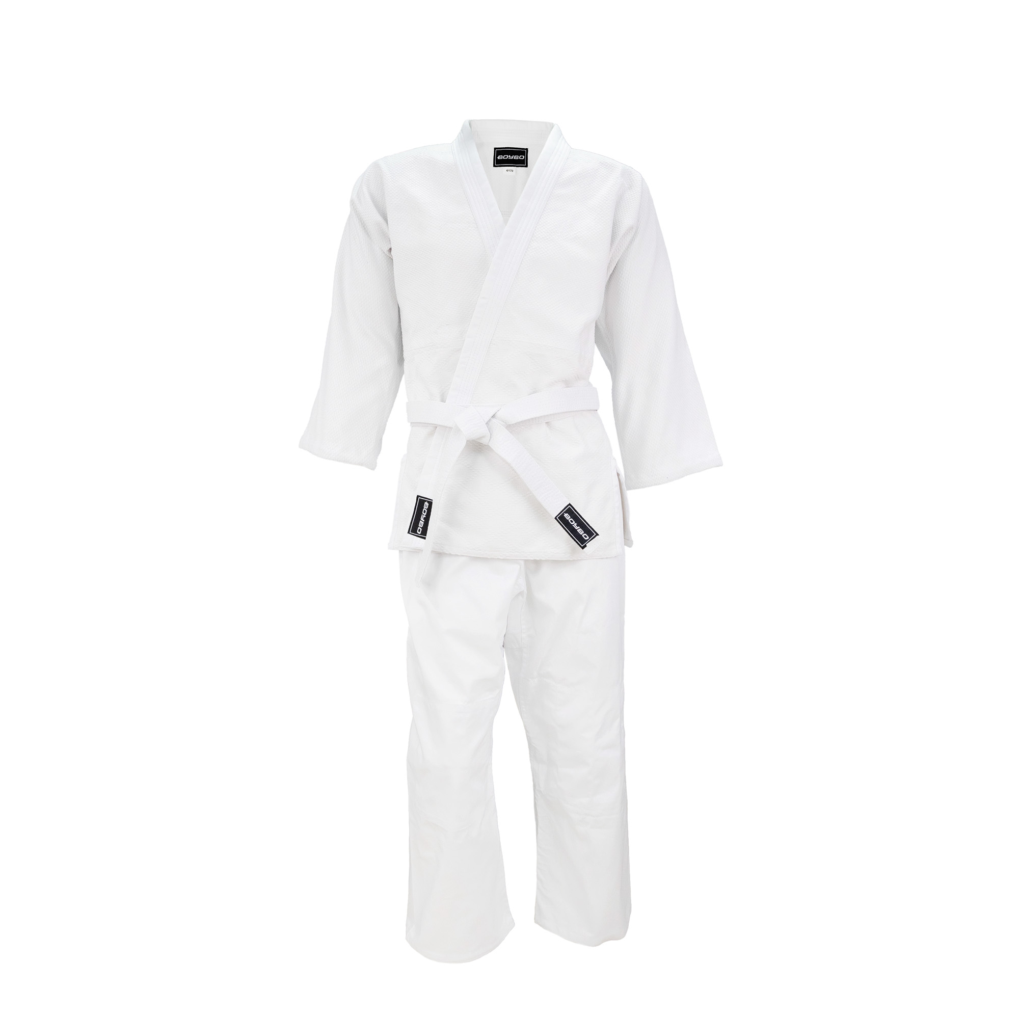 Кимоно для дзюдо BoyBo, BK425, куртка 450 г/м2,брюки 220-240 г/м2, белый - изображение 1