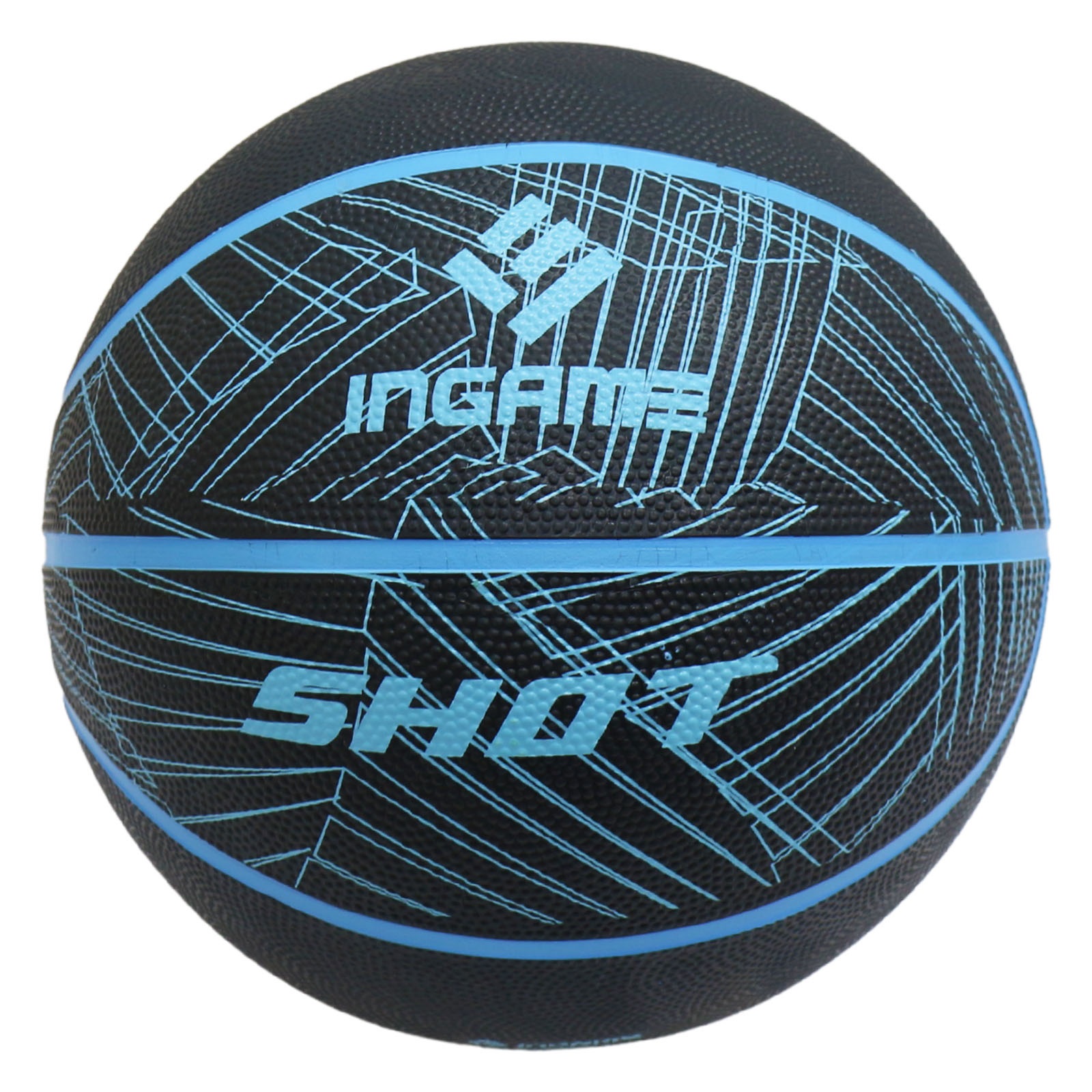 Мяч баскетбольный INGAME Бросок/Shot №7 черно-синий - изображение 1