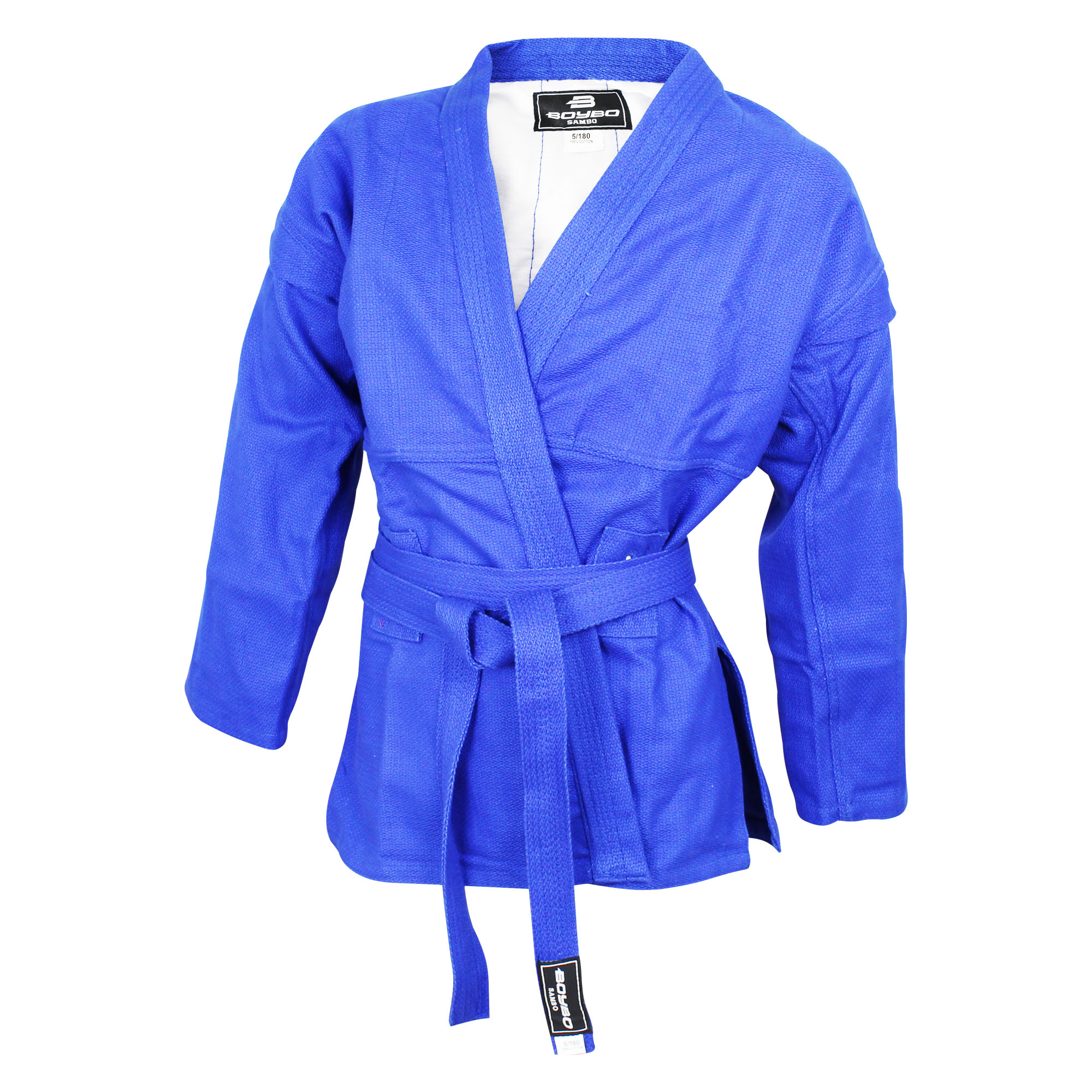 Куртка для самбо BoyBo, 550г/м2, синяя, BSJ120 - изображение 2