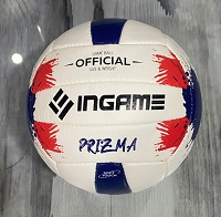 Мяч волейбольный INGAME ПРИЗМА/PRIZMA ING-224, бело-красно-синий - изображение 3