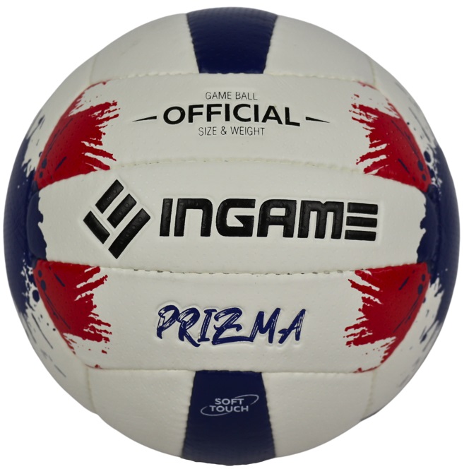 Мяч волейбольный INGAME ПРИЗМА/PRIZMA ING-224, бело-красно-синий - изображение 1