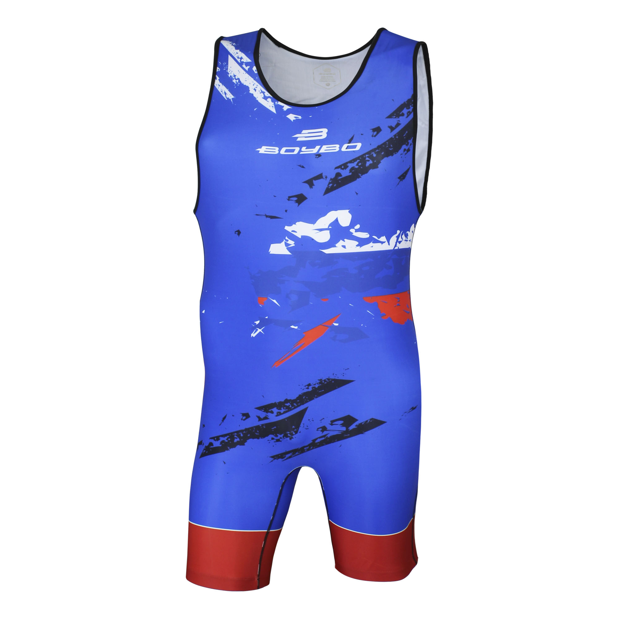 Трико борцовское BoyBo Флаг/Flag одностороннее BT15, Синий - изображение 1