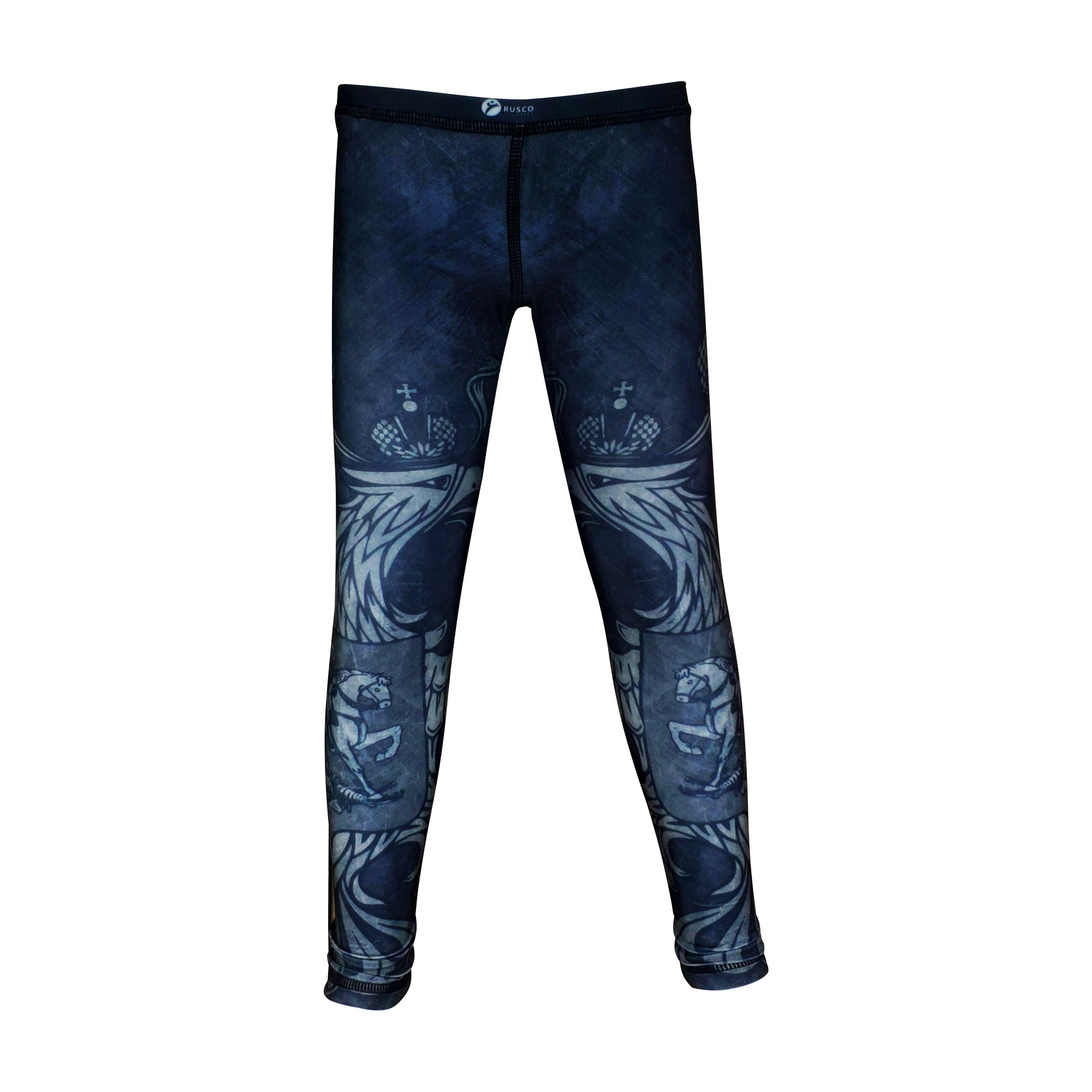Лосины мужские Rusco Sport ТРАВА/BLACK HERB детские, черный - изображение 1