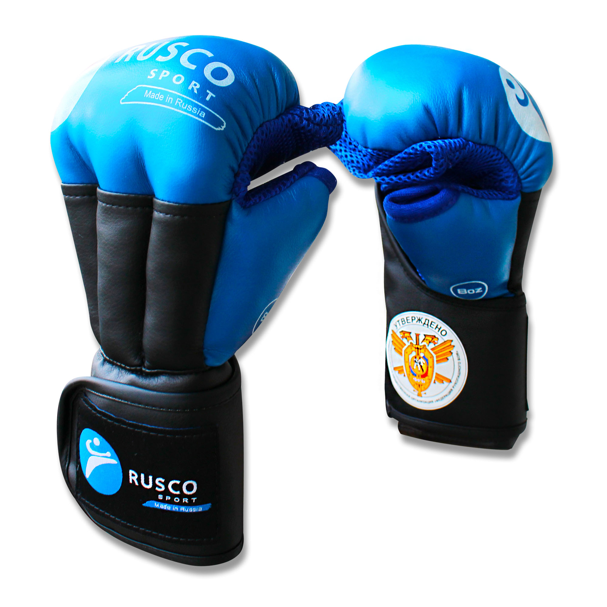 Перчатки RUSCO SPORT для Рукопашного боя PRO синие - изображение 2