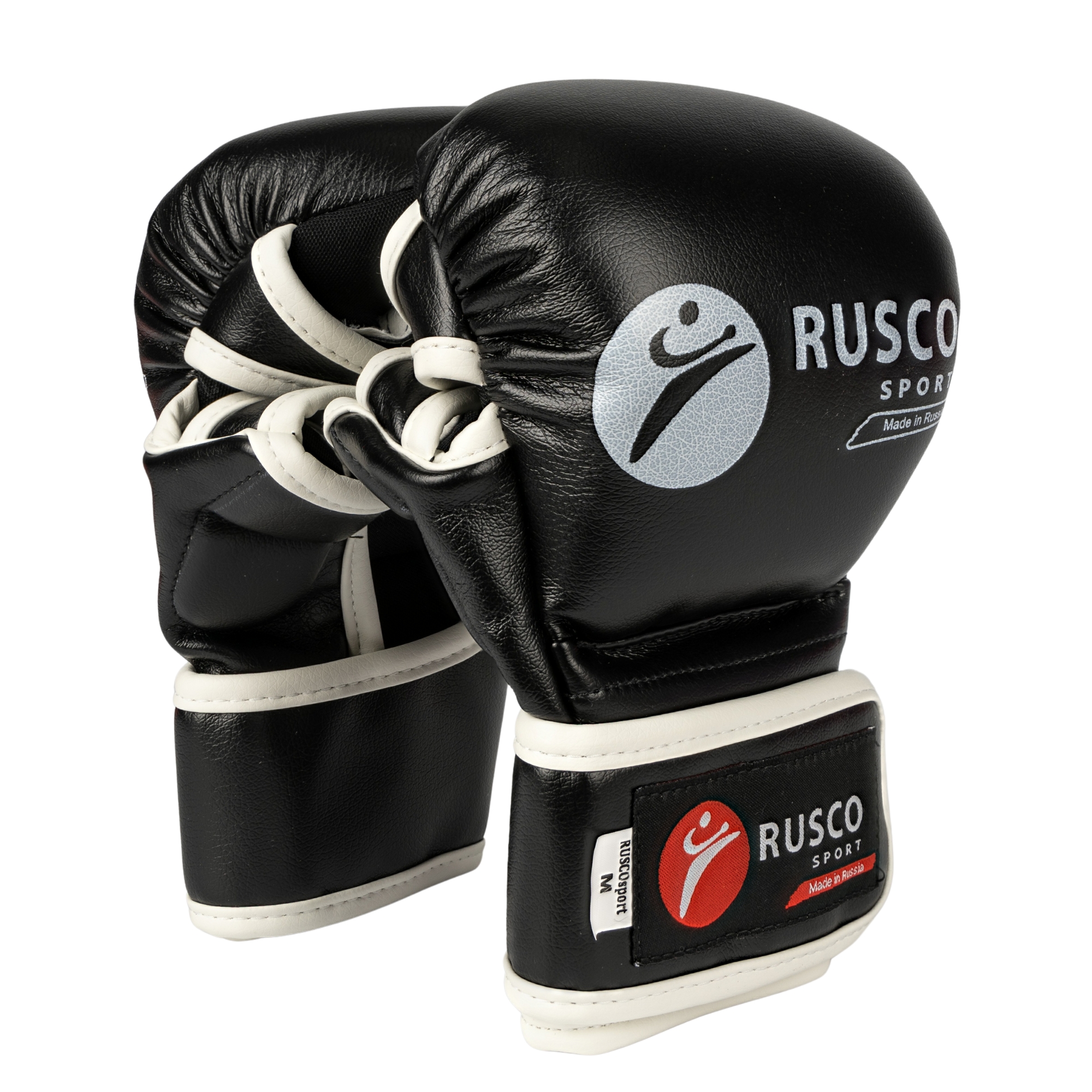 Перчатки для смешанных единоборств RUSCO SPORT к/з черный - изображение 1