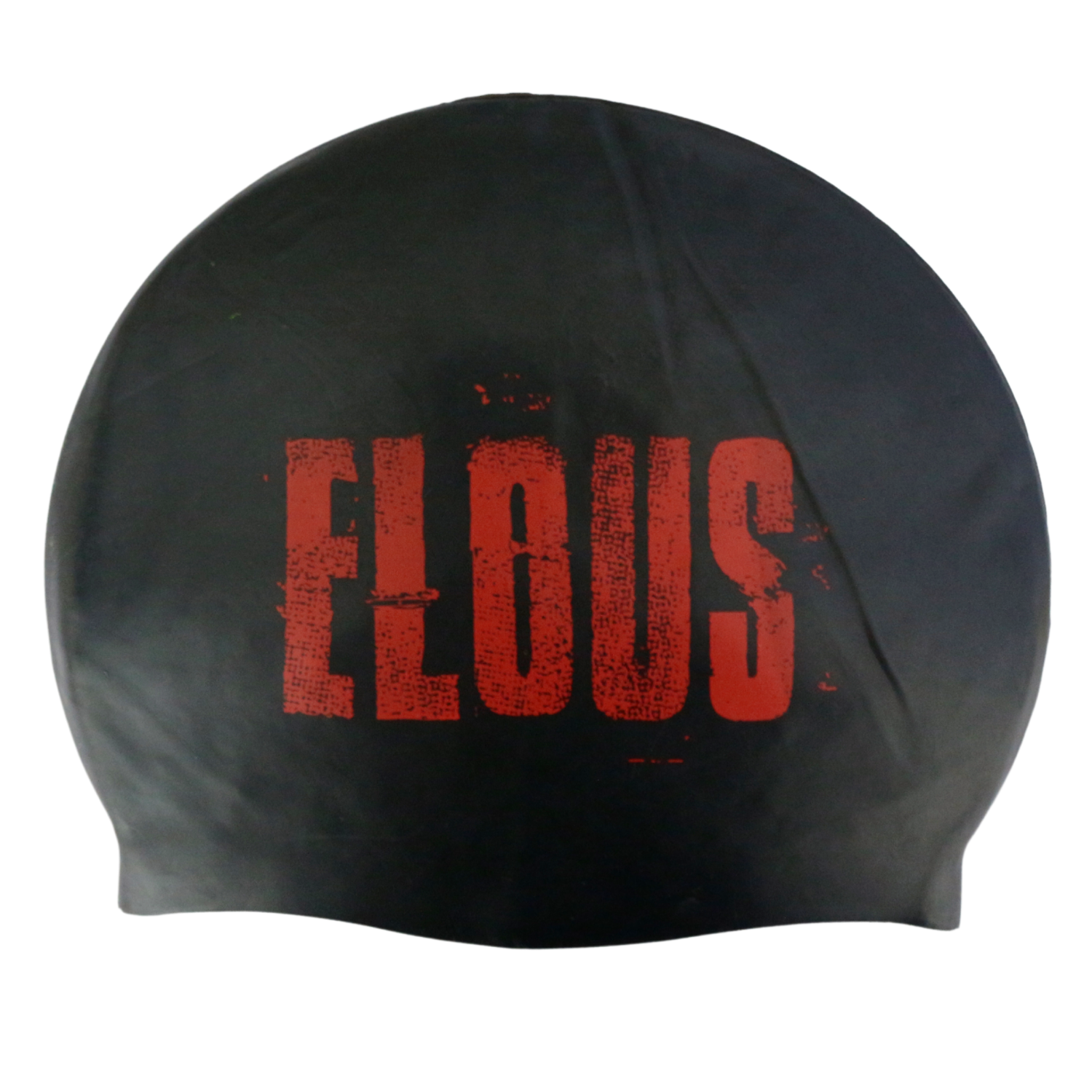 Шапочка для плавания Elous BIG Stamp EL0011, силиконовая, черный - изображение 1