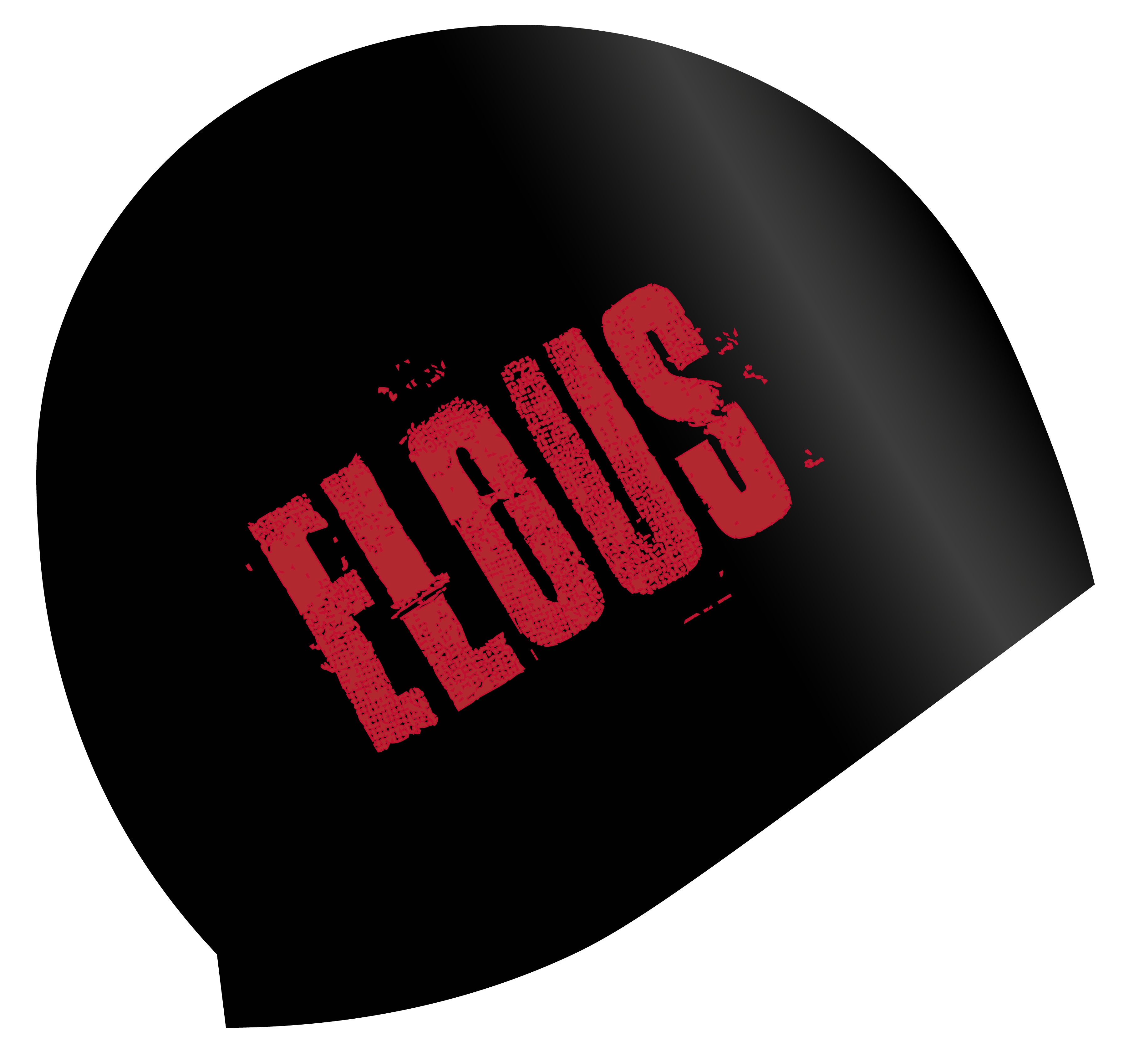 Шапочка для плавания Elous BIG Stamp EL0011, силиконовая, черный - изображение 2