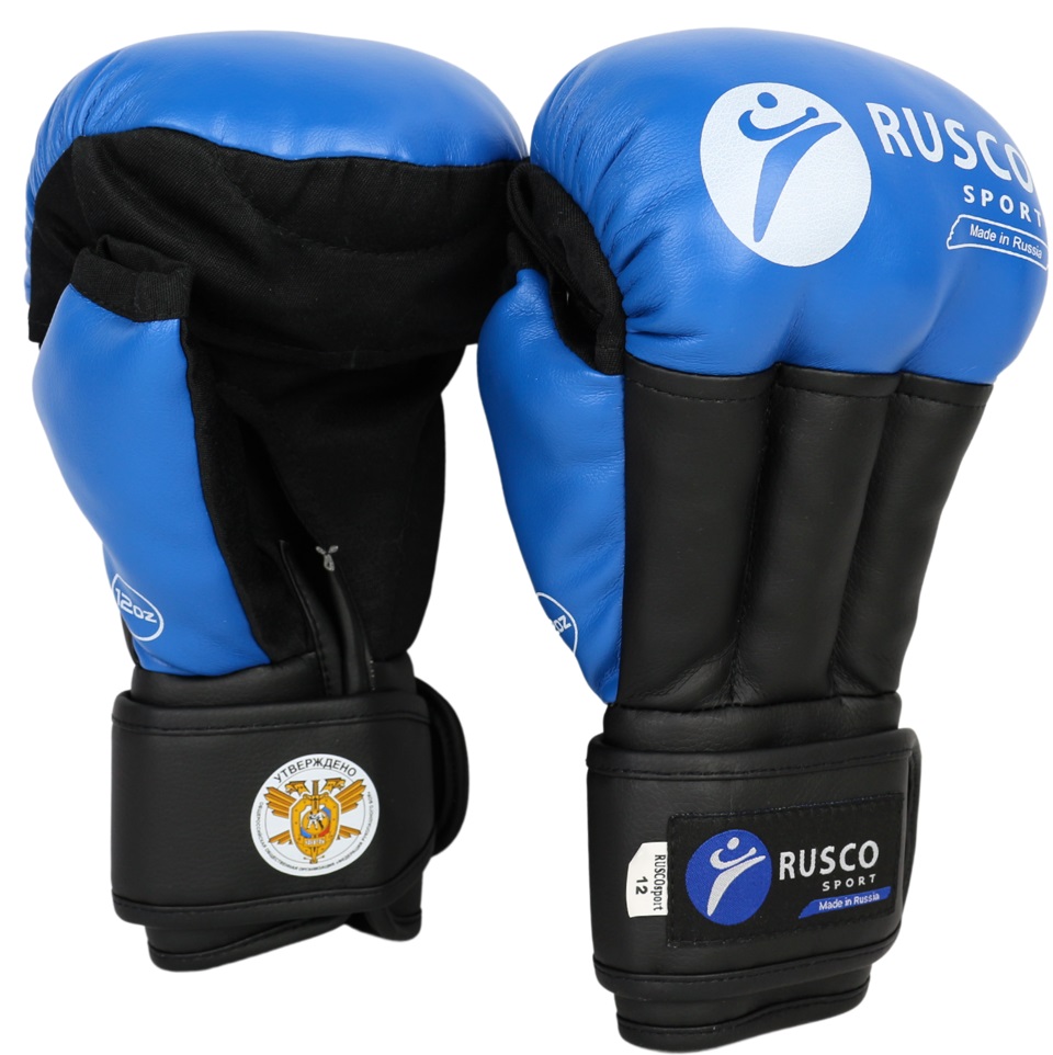 Перчатки RUSCO SPORT для Рукопашного боя Классик синие - изображение 1