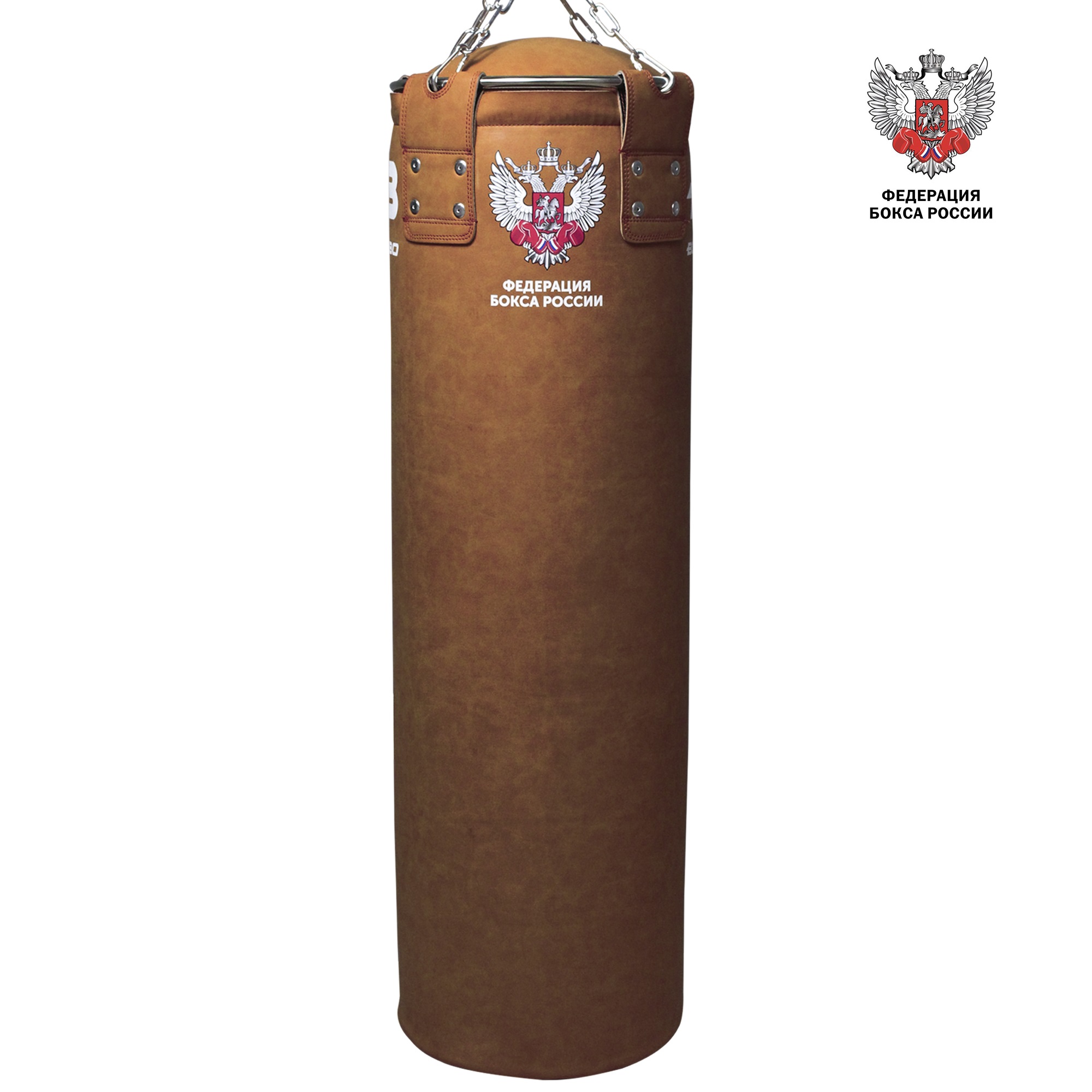 Мешок боксерский BoyBo ТИТАН/TITAN, одобрено ФБР, иск. кожа, 160см, d35, коричневый - изображение 1