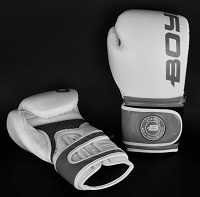 Перчатки боксерские BoyBo Айс/Ice (BBG800), кожа, бело-серый - изображение 3