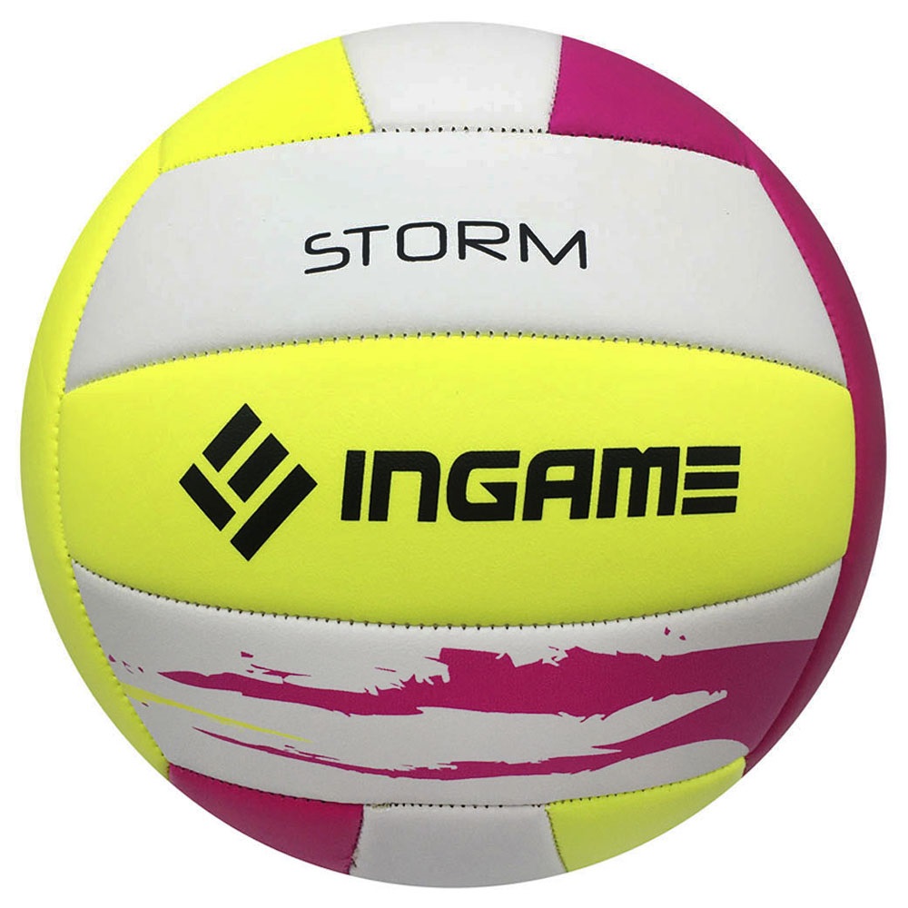 Мяч волейбольный INGAME ШТОРМ/STORM розово-желто белый - изображение 1