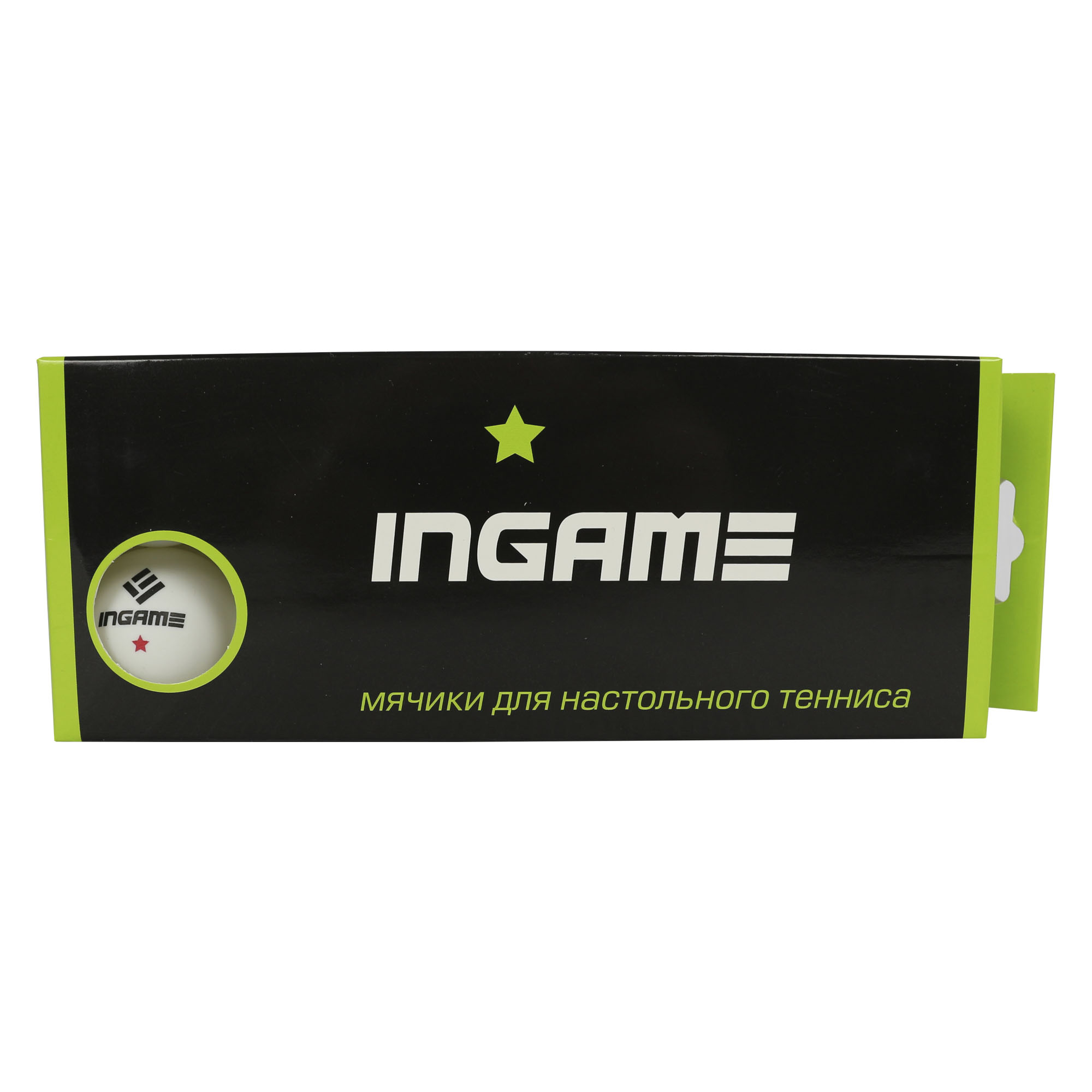 Мячики для настольного тенниса Ingame 1 звезда, IG020 10 шт в упаковке - изображение 2