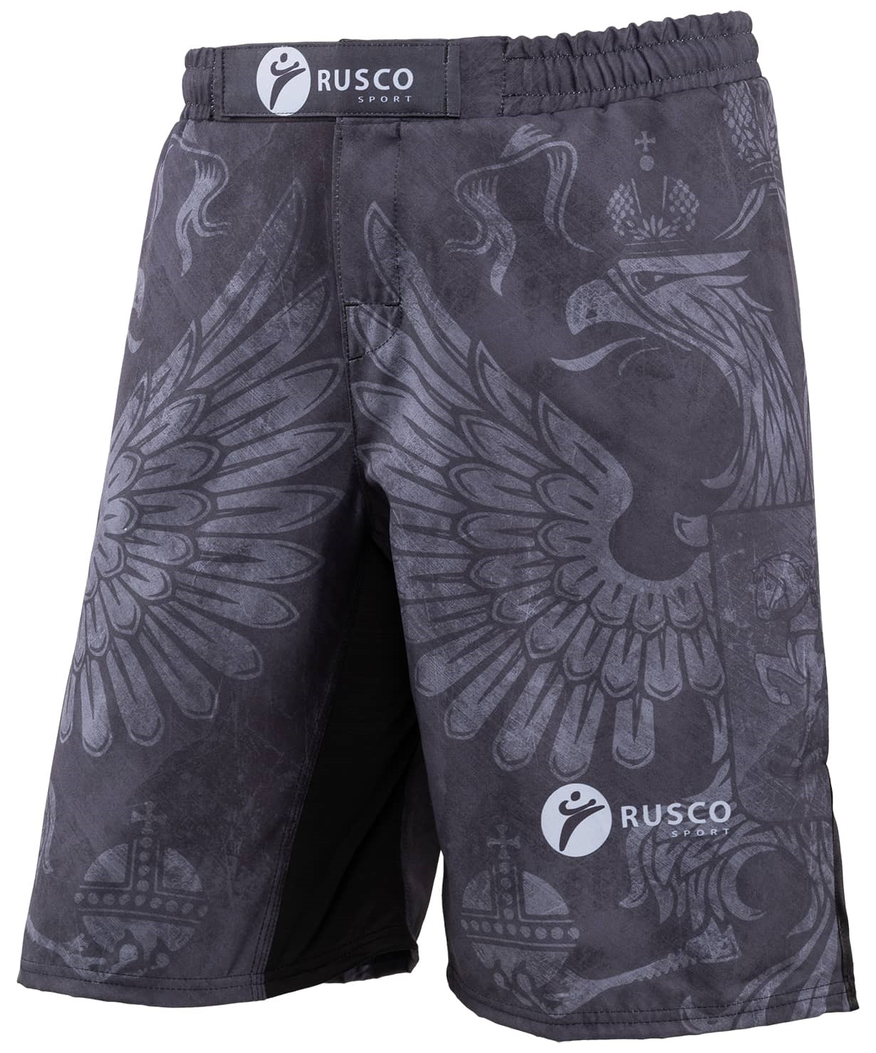 Шорты для MMA Rusco Sport ТРАВА/BLACK HERB, взрослые, черный - изображение 1