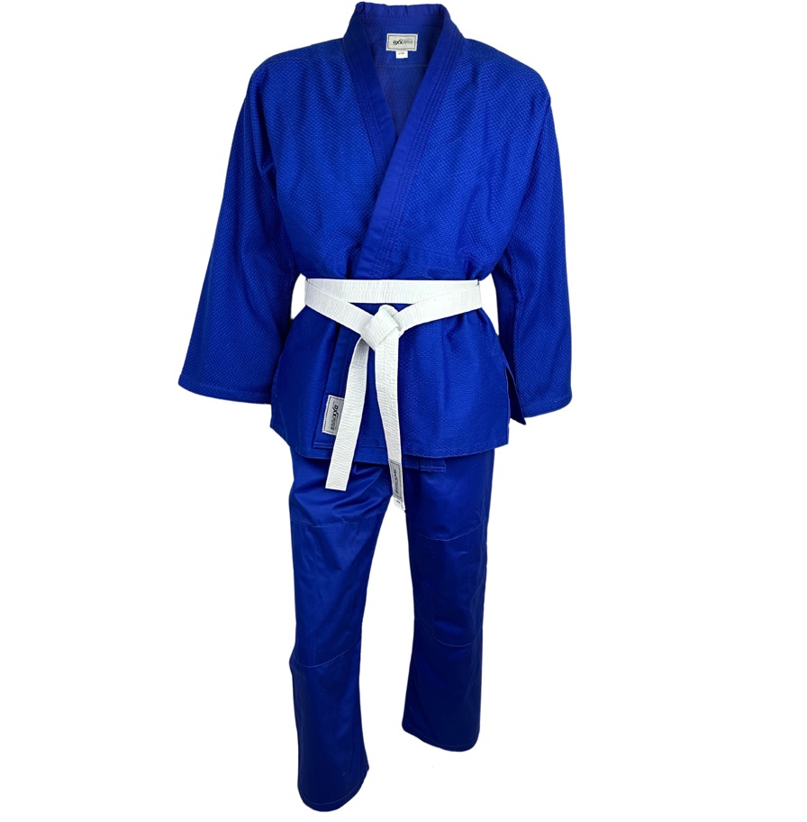 Кимоно для дзюдо OxxFire, DK525, куртка 400-450 г/м2, брюки 220-240 г/м2, синий - изображение 1