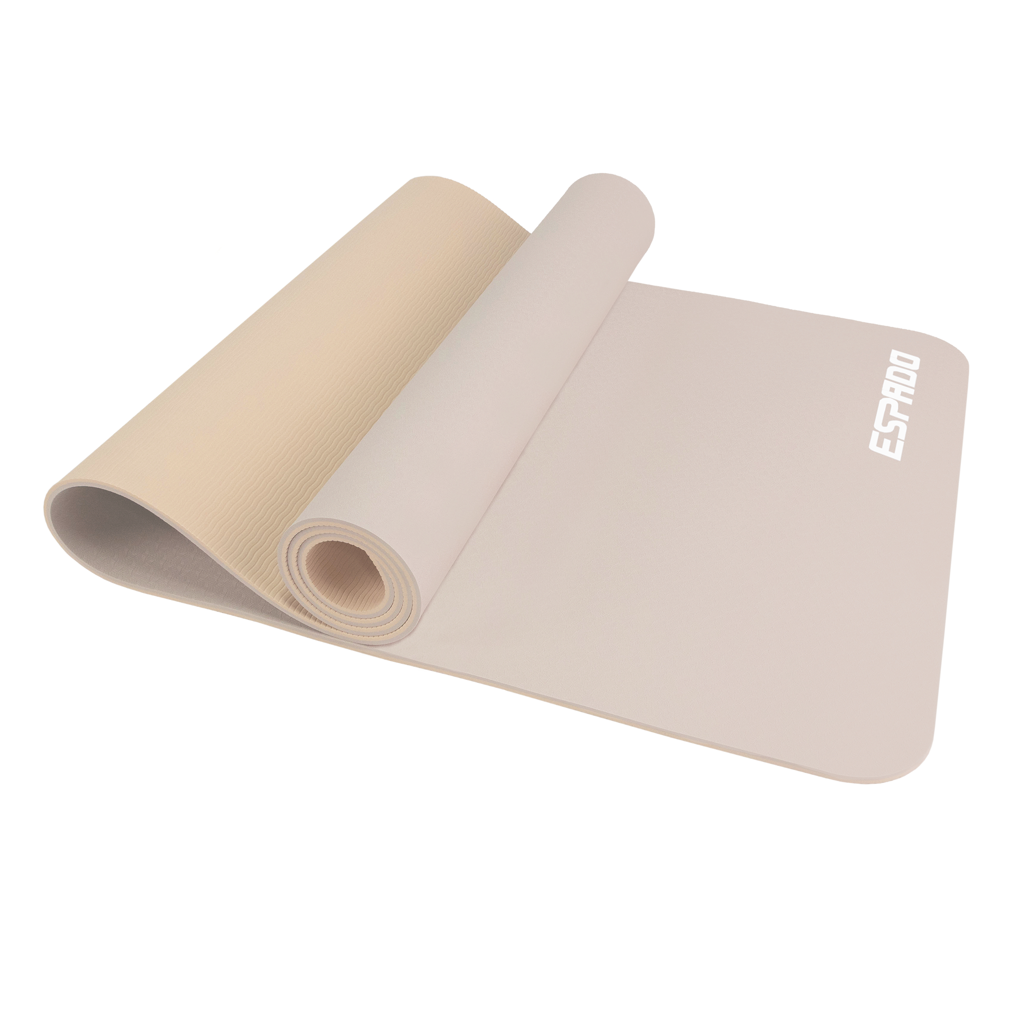 Коврик для йоги Espado TPE(ТПЭ) 183x61x0,6 см, Бежевый ES2122BG, 1/10 в/к - изображение 1