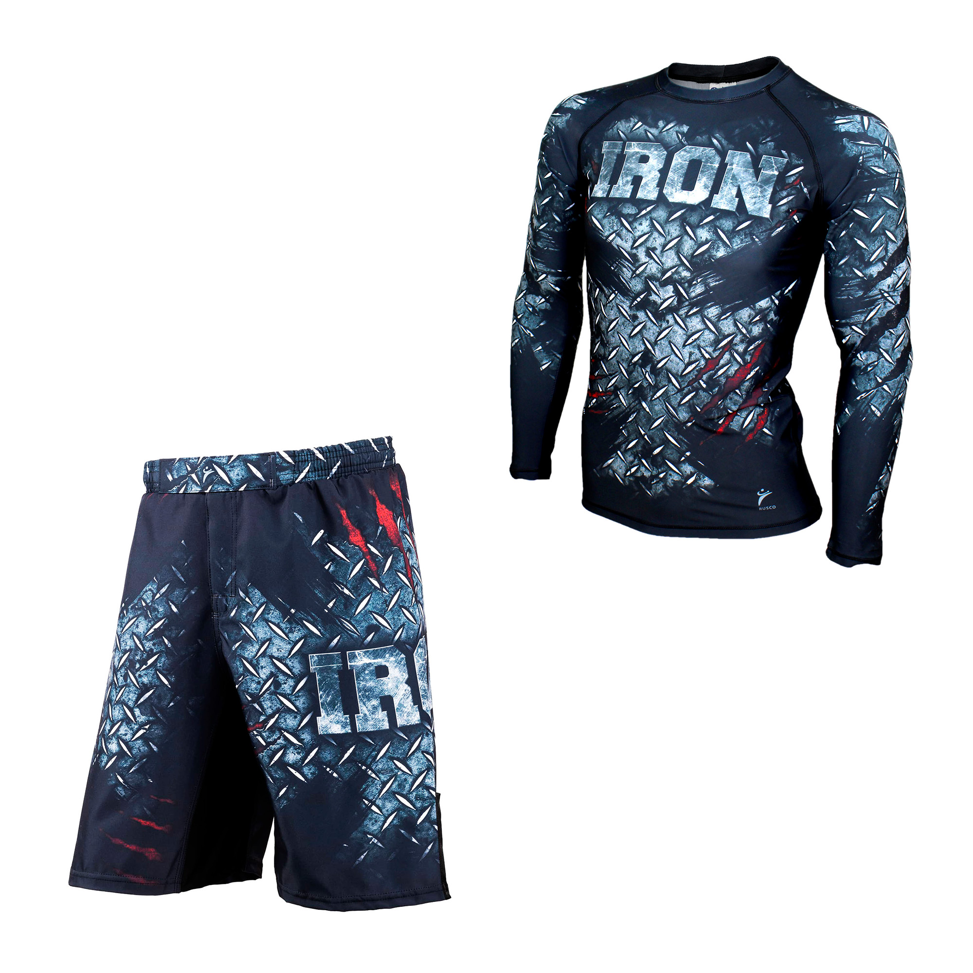 Комплект для MMA 2в1 Rusco Sport ЖЕЛЕЗО/IRON, взрослый - изображение 1