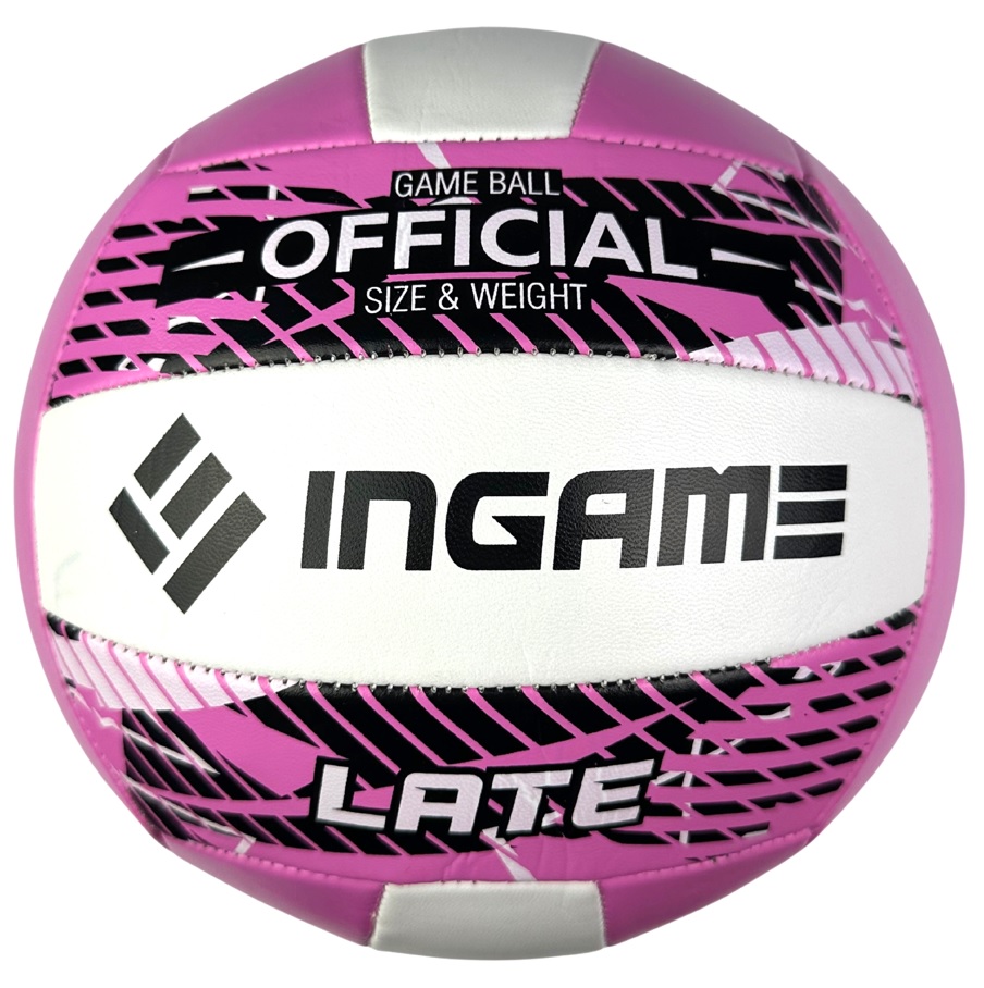 Мяч волейбольный INGAME LATE бело-розовый INGL-105 - изображение 1