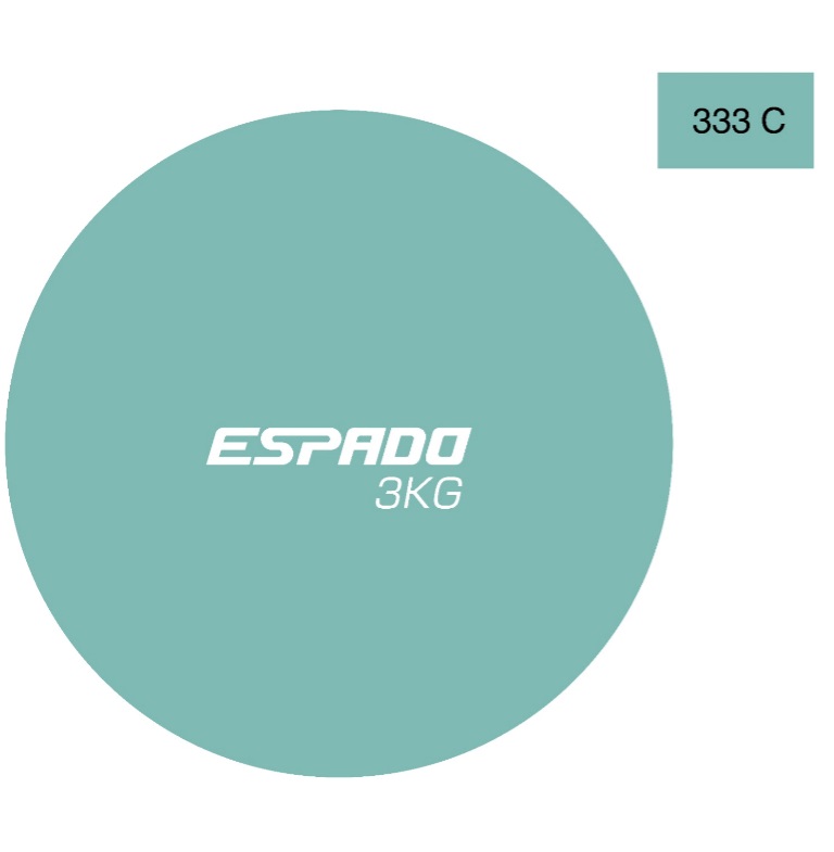 Медбол ESPADO 3 кг ES-003, бирюзовый - изображение 2