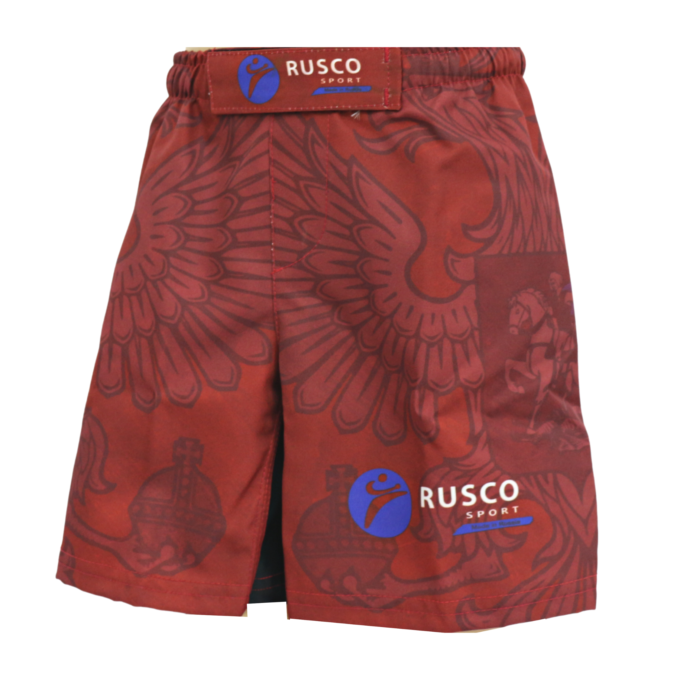 Шорты для MMA Rusco Sport ТРАВА/RED HERB, детские, красный - изображение 1
