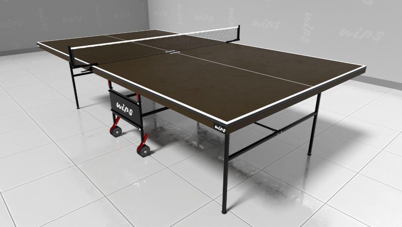 Стол теннисный влагостойкий, усилен., на роликах WIPS Royal Outdoor 61041 СТ-ВРУ - изображение 1