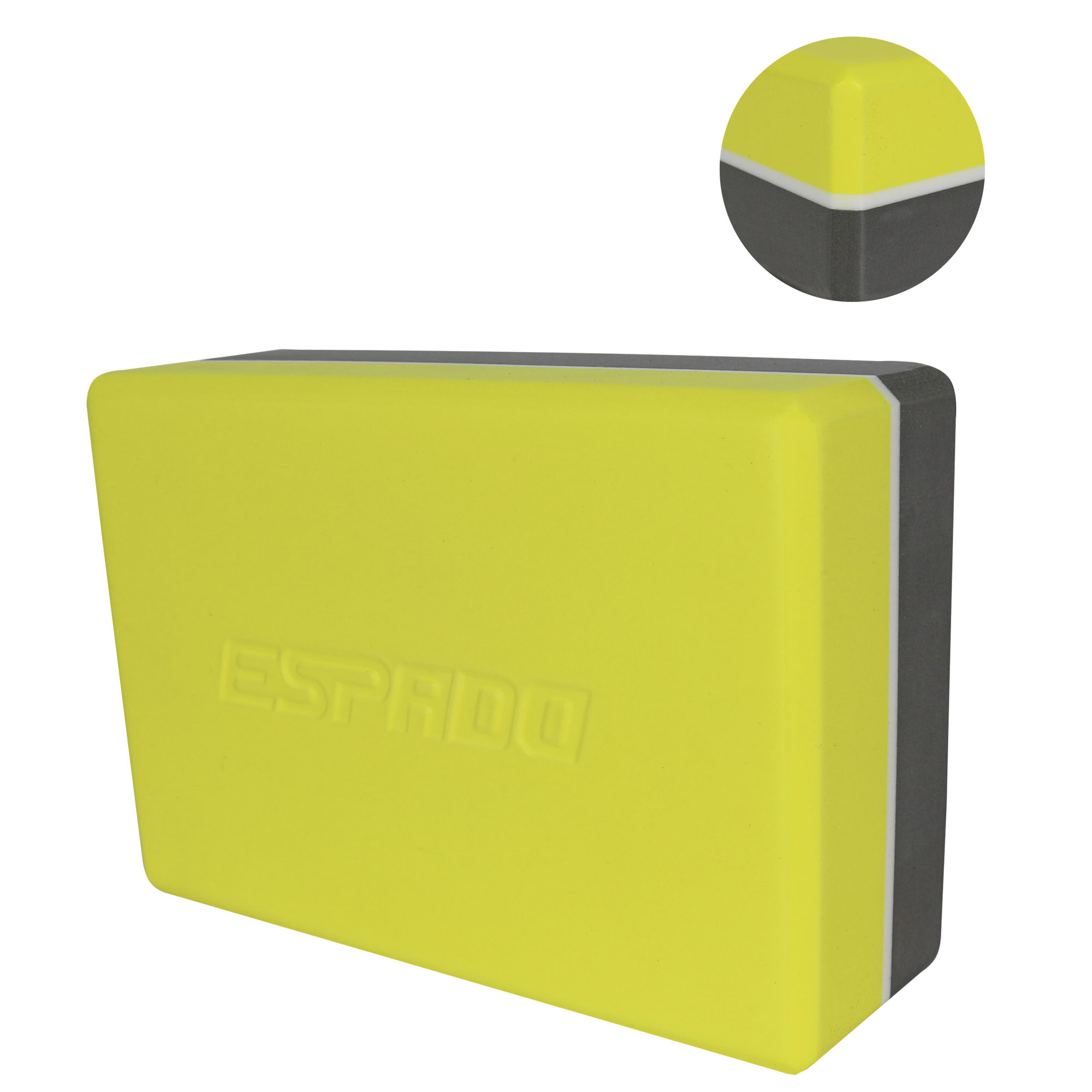 Блок для йоги ESPADO, серо-желтый ES2722 1/100 - изображение 2