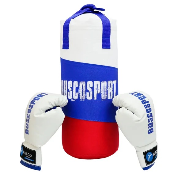 Набор бокс. начинающих RUSCO SPORT к/з ТРИКОЛОР синий 1/5 - изображение 1