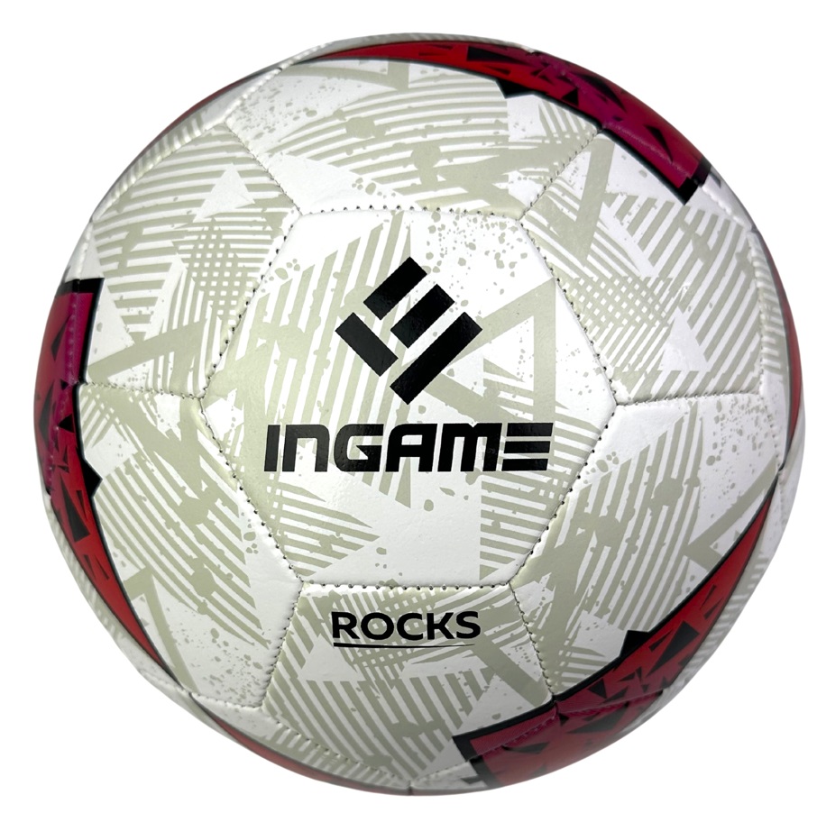 Мяч футбольный INGAME РОКС/ROCKS, красный IFB-135 - изображение 1